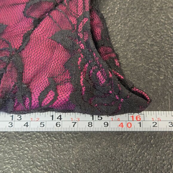 Vintage Y2K Trixxi  L Lace Overlay Babydoll Dress Punk Goth Whimsigoth Black & P - Picture 9 of 11